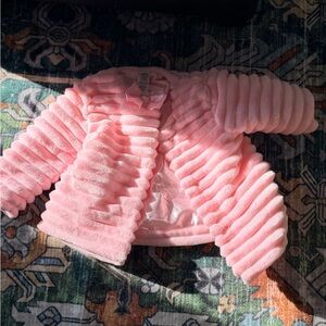 Pink Ribbed Baby Jacket